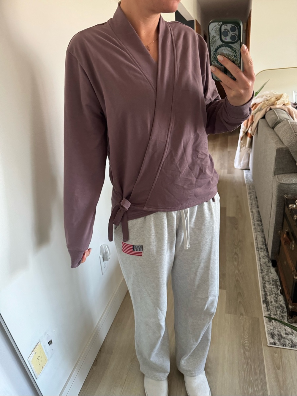 Athleta Retroterry Wrap Sweater